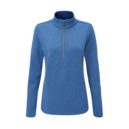 PING Ladies Half-Zip Ribbed Golf Fleece for Thermal Warmth