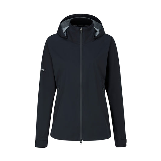PING Ladies Black Waterproof Golf Jacket with Packable Hood