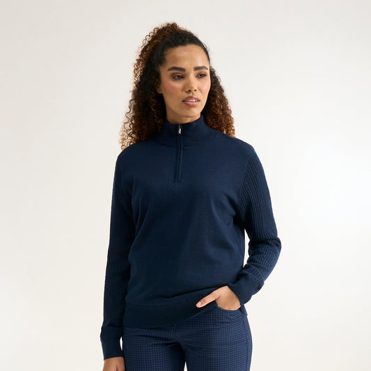 PING Ladies Quarter-Zip Lined Golf Sweater 