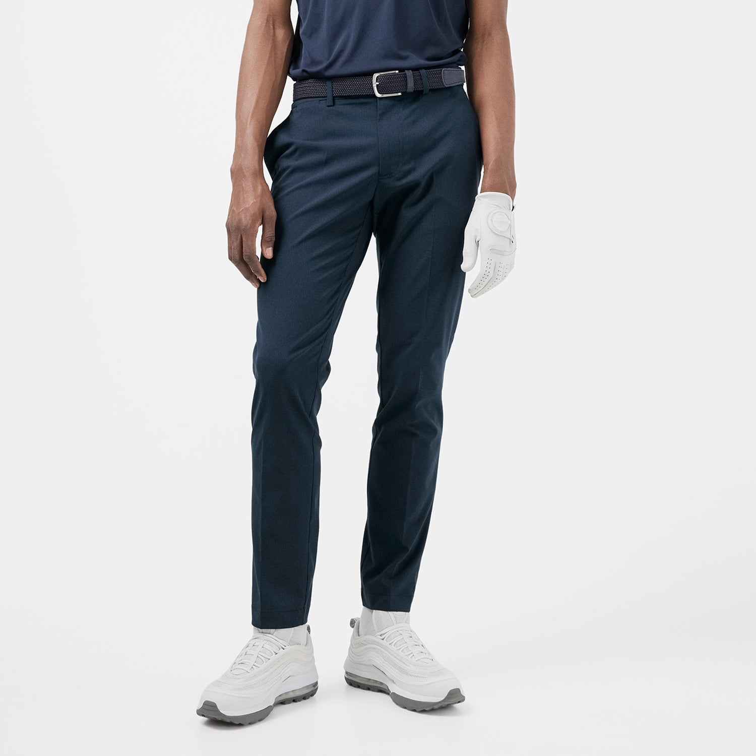 J.Lindeberg Mens Navy Golf Trousers with Water Repellent Finish