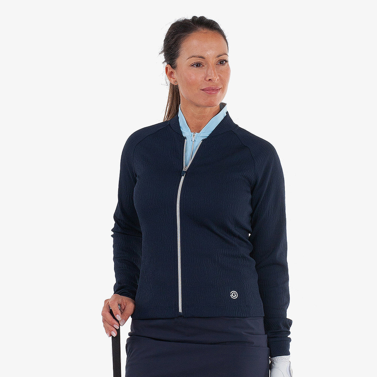 Galvin Green Women's Full-Zip Navy Jacket - Sleek INSULA Warmth with a Refined Feminine Silhouette