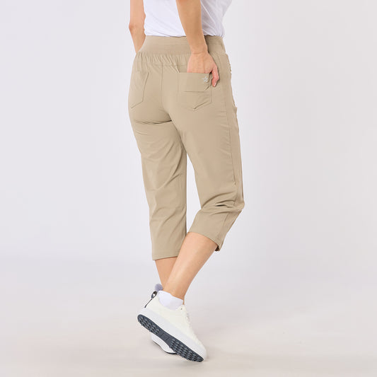 Swing Out Sister Ladies Rita Lightweight Pull-On Capris in Elephant