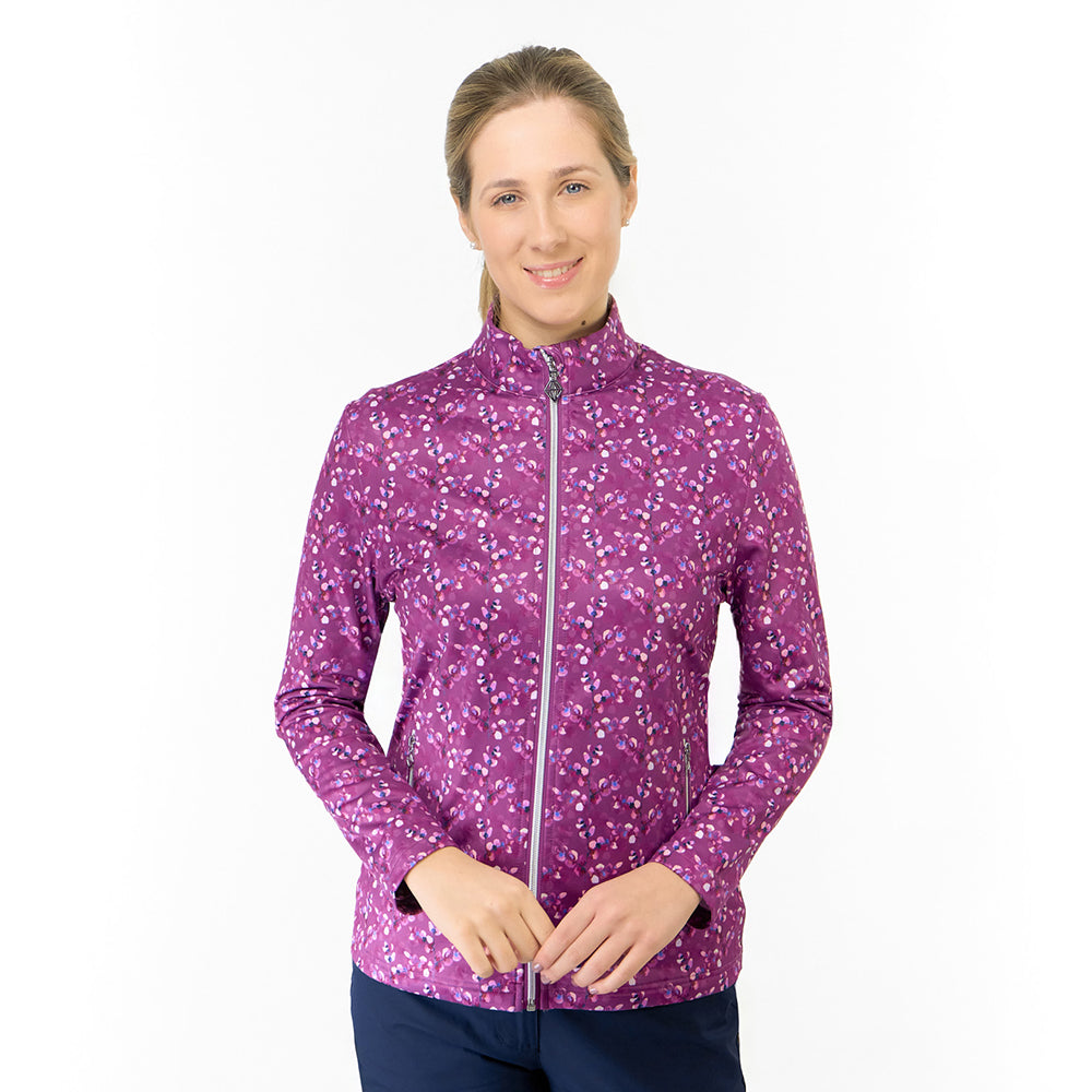 Pure Golf Ladies Brushed Back Jacket in Blossom Print