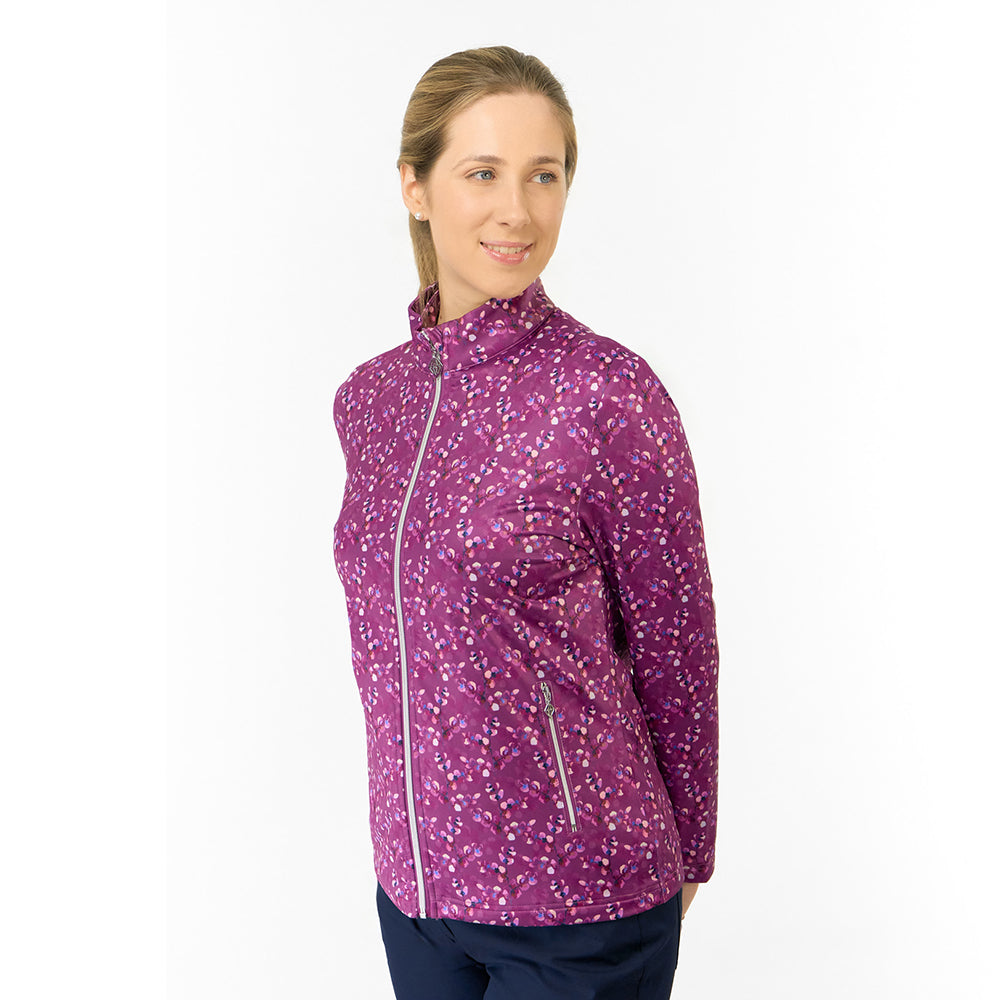 Pure Golf Ladies Brushed Back Jacket in Blossom Print