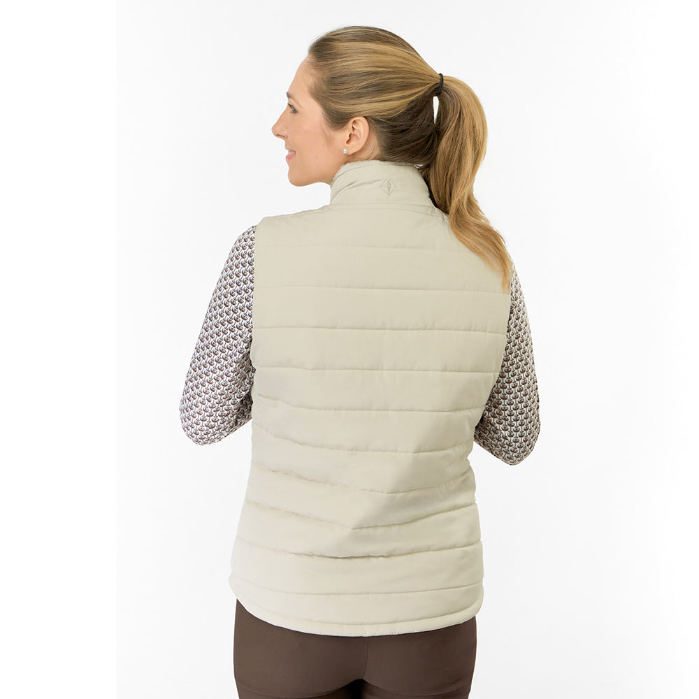 Pure Golf Ladies Insulated Faux Fur Collar Gilet 