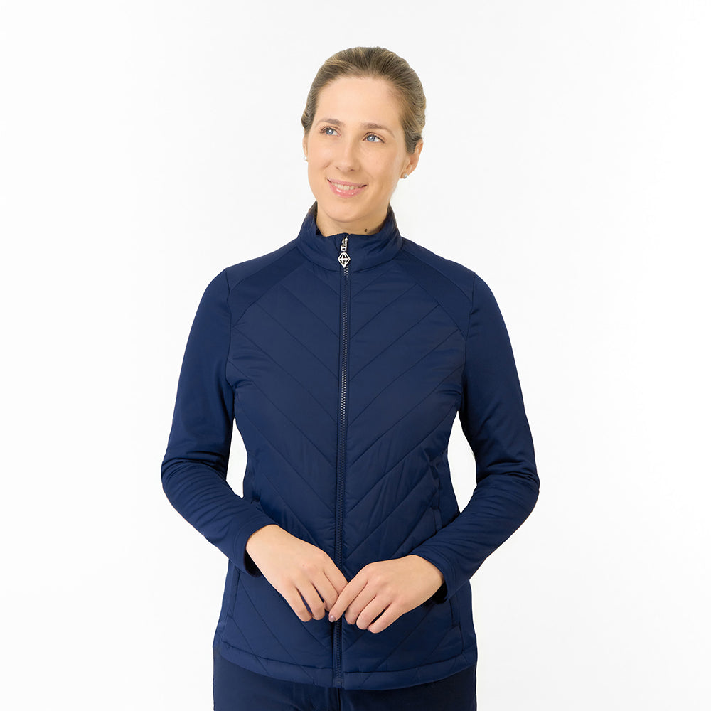 Pure Golf Ladies Hybrid Jacket in Navy - Your Perfect Layer for the Season