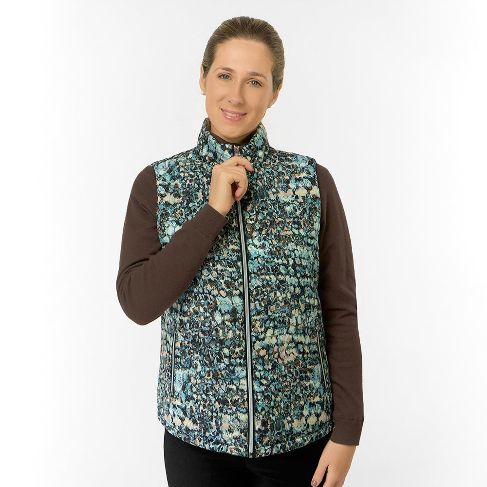Pure Golf Ladies Printed Gilet -Warmth Meets Wonderful