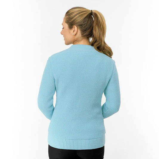 Pure Golf Ladies Cable Knit Lined Cardigan - Cosy Meets Classic