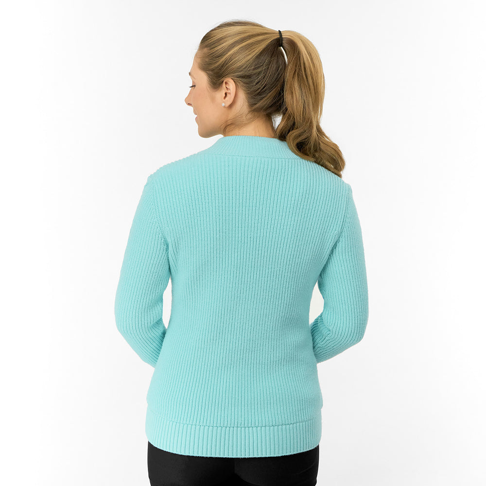 Pure Golf Ladies Cable Knit Lined Cardigan - Cosy Meets Classic
