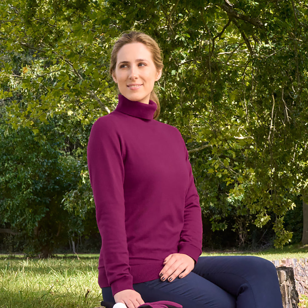 Pure Golf Ladies Super Soft Fur Lined Roll Neck