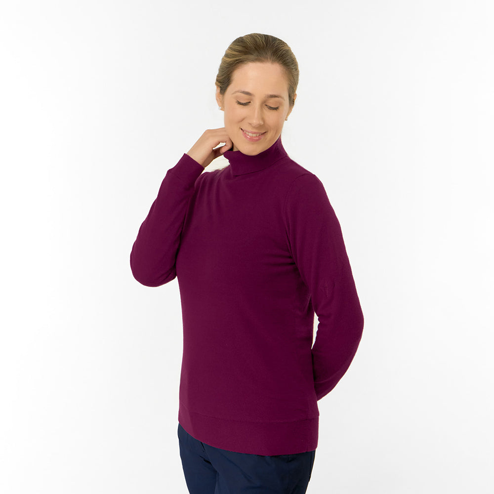 Pure Golf Ladies Super Soft Fur Lined Roll Neck