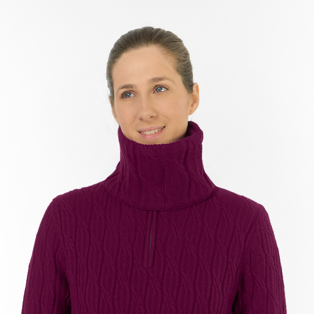 Pure Ladies Cable Knit Snood with Waterproof Inner Lining