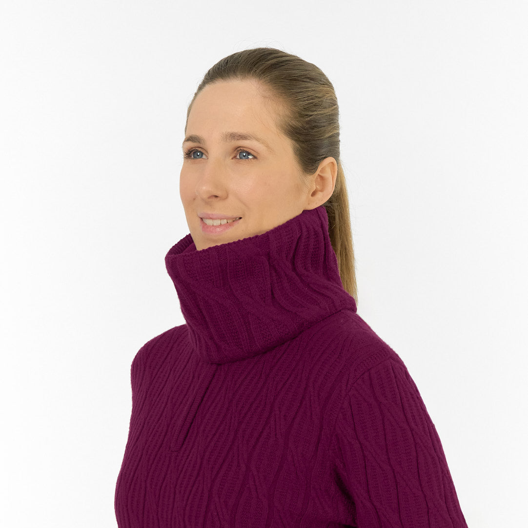 Pure Ladies Cable Knit Snood with Waterproof Inner Lining