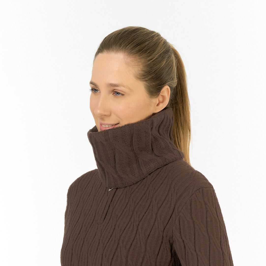 Pure Ladies Cable Knit Snood with Waterproof Inner Lining