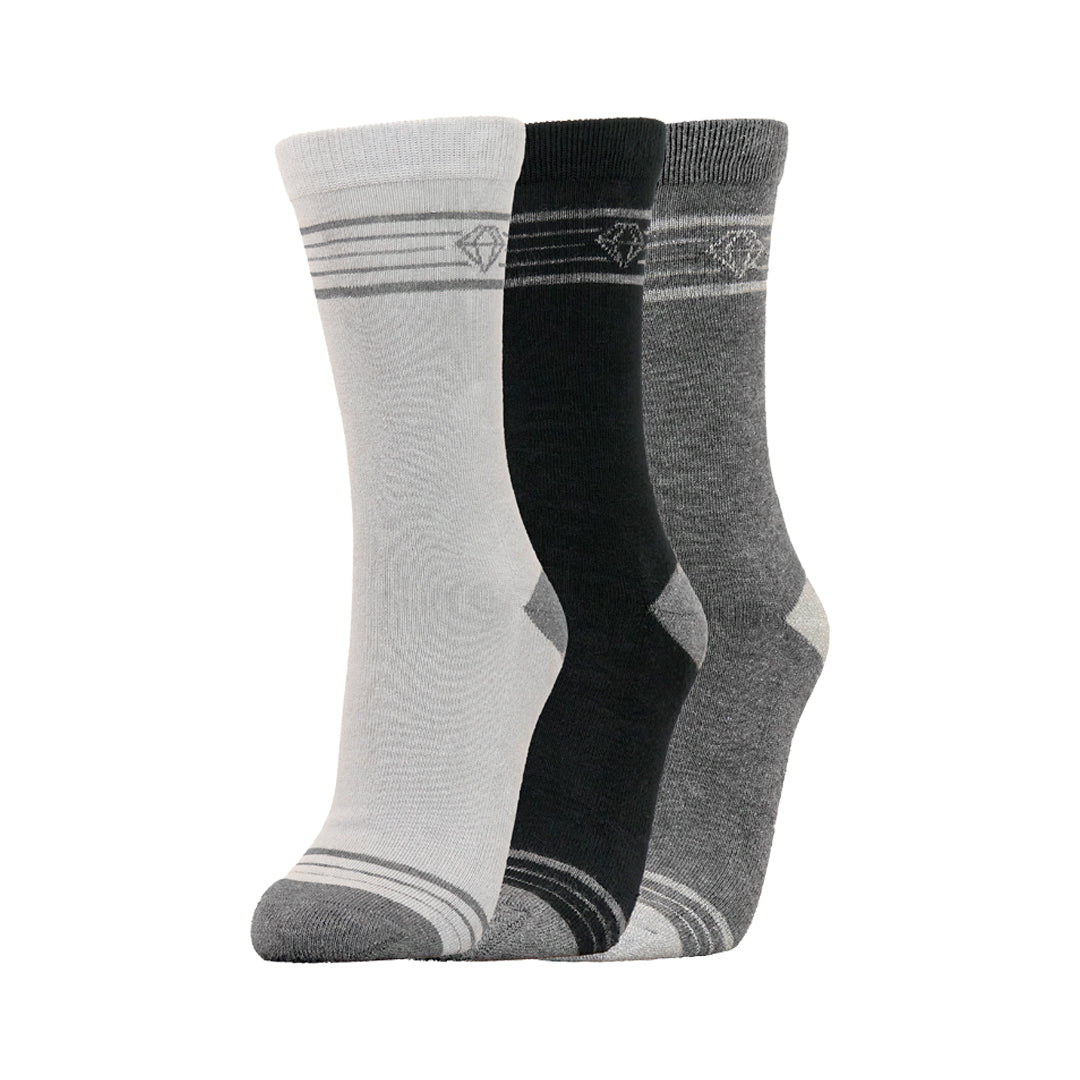Pure Golf 3 Pair Pack of Crew Socks - For All-Day Comfort
