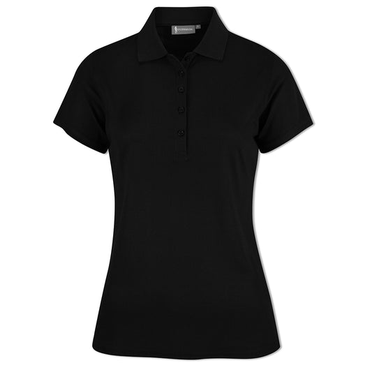 Glenmuir Ladies Short Sleeve Pique Polo with Stretch & UPF50+ in Black