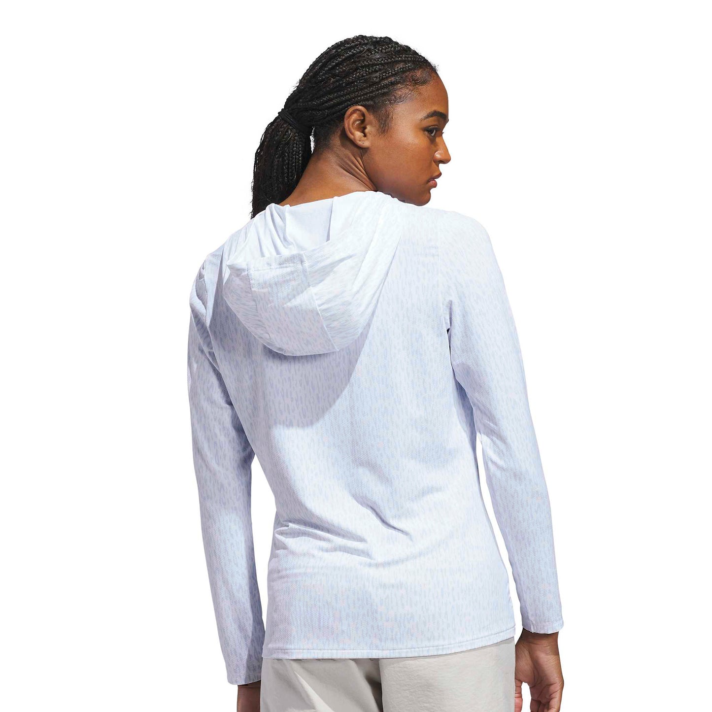 adidas Golf Ladies Lightweight Leopard Golf Hoodie For Range to Clubhouse Style