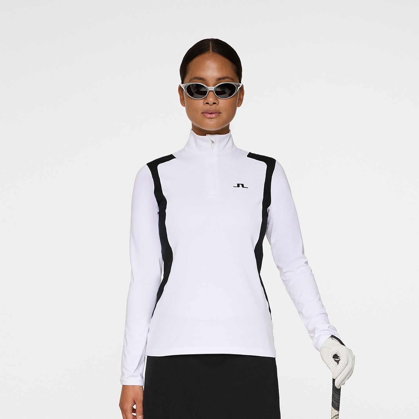 J.Lindeberg Ladies Zip-Neck Lightweight Mid-Layer with Brushed Inner