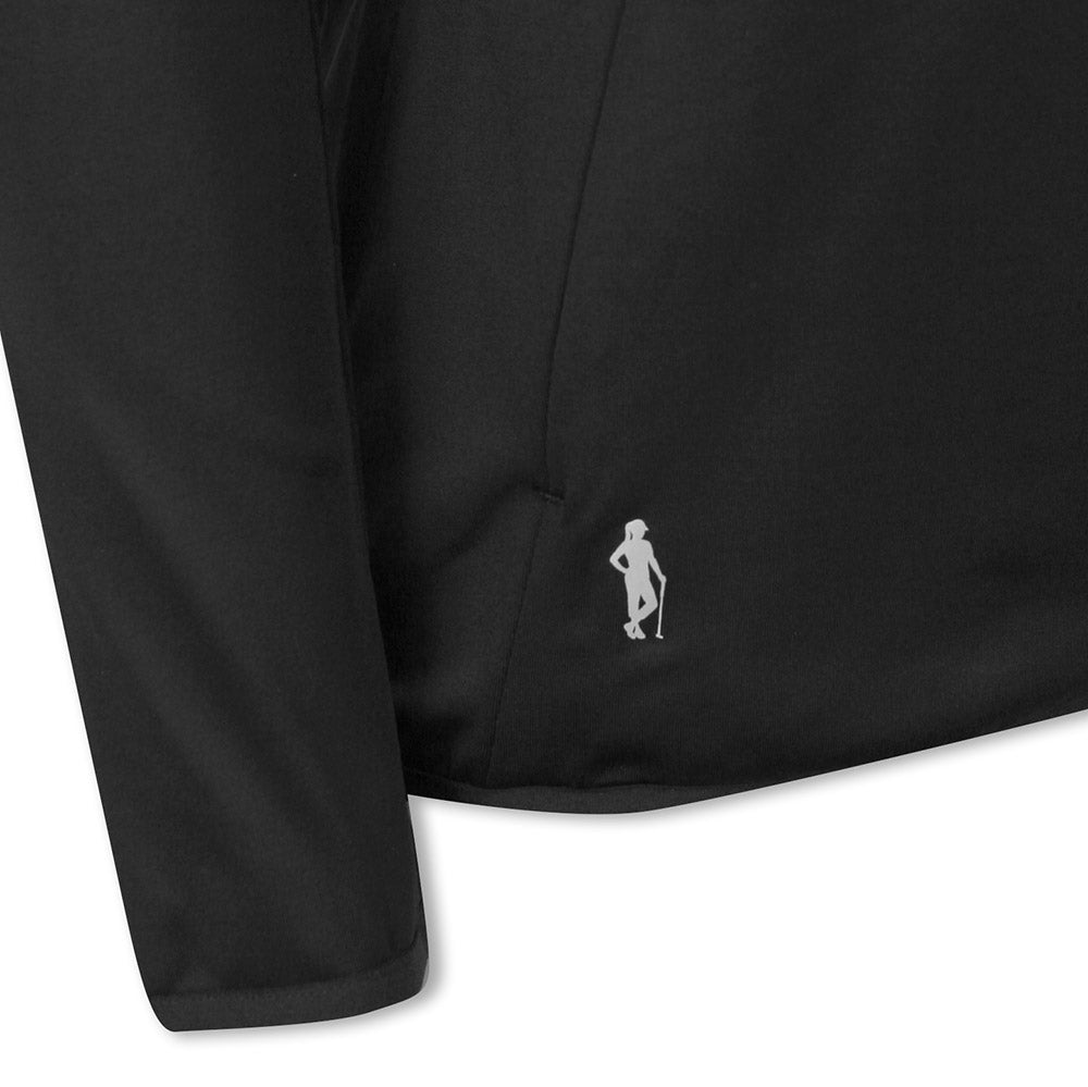 Glenmuir Ladies Black Hooded Hybrid Jacket - Feminine Style & Performance for Every Round