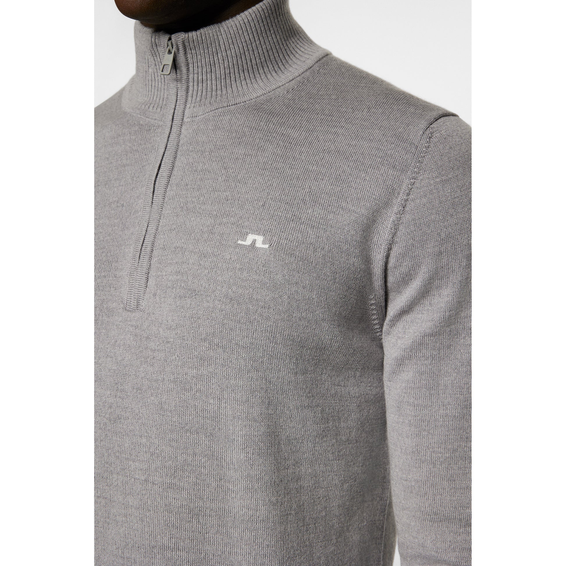 J.Lindeberg Mens Merino Zip-Neck Sweater