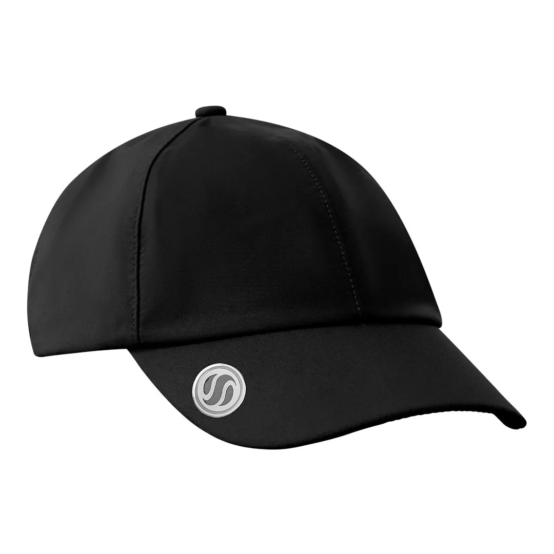 Surprizeshop Ladies Black Waterproof Golf Cap with Magnetic Ball Marker