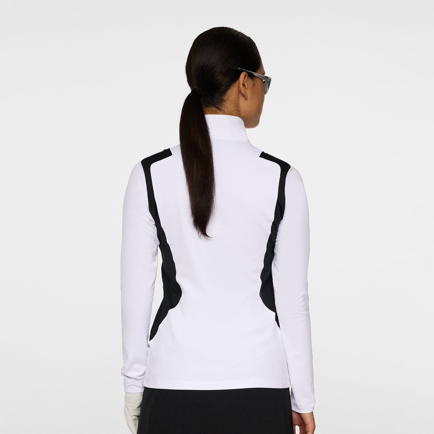 J.Lindeberg Ladies Zip-Neck Lightweight Mid-Layer with Brushed Inner