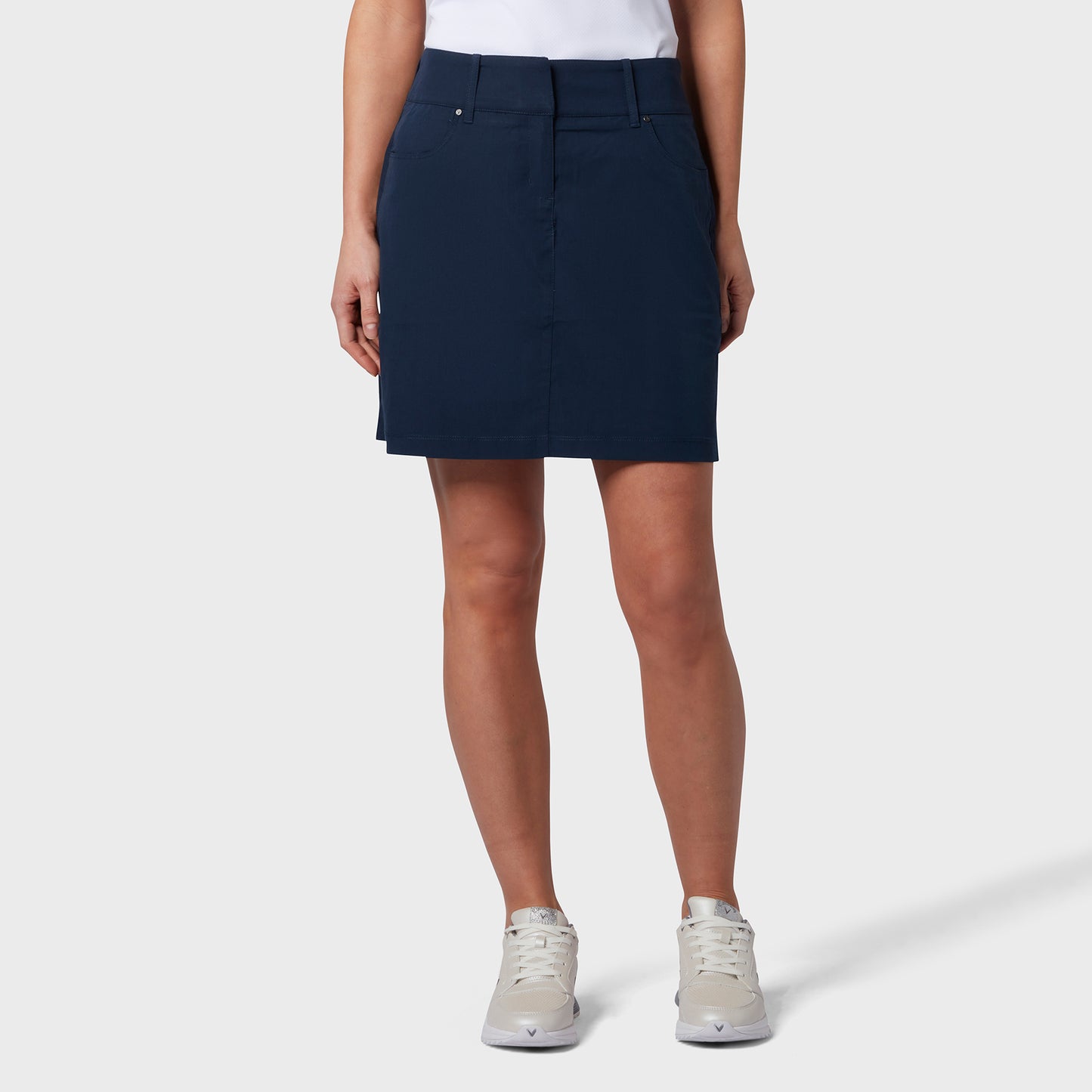 Callaway Ladies Longer Length Skort with Stretch in Dress Blue