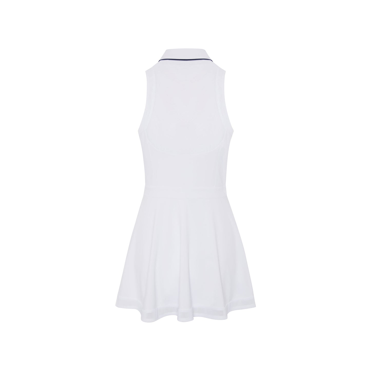 Original Penguin Women's Bright White Sleeveless Dress with Mesh Trim