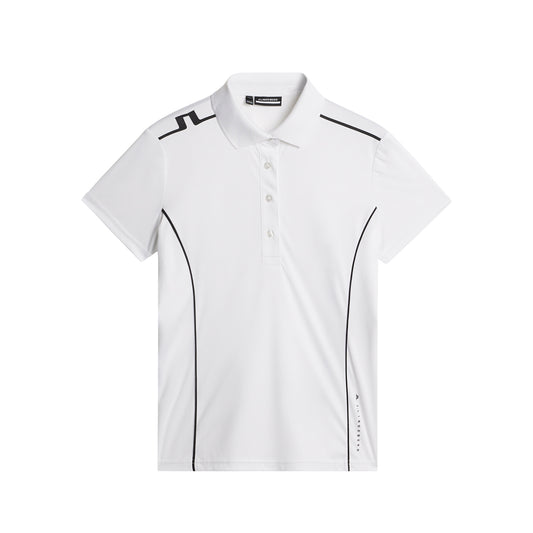 J.Lindeberg Ladies Short Sleeve Polo with Black Piping