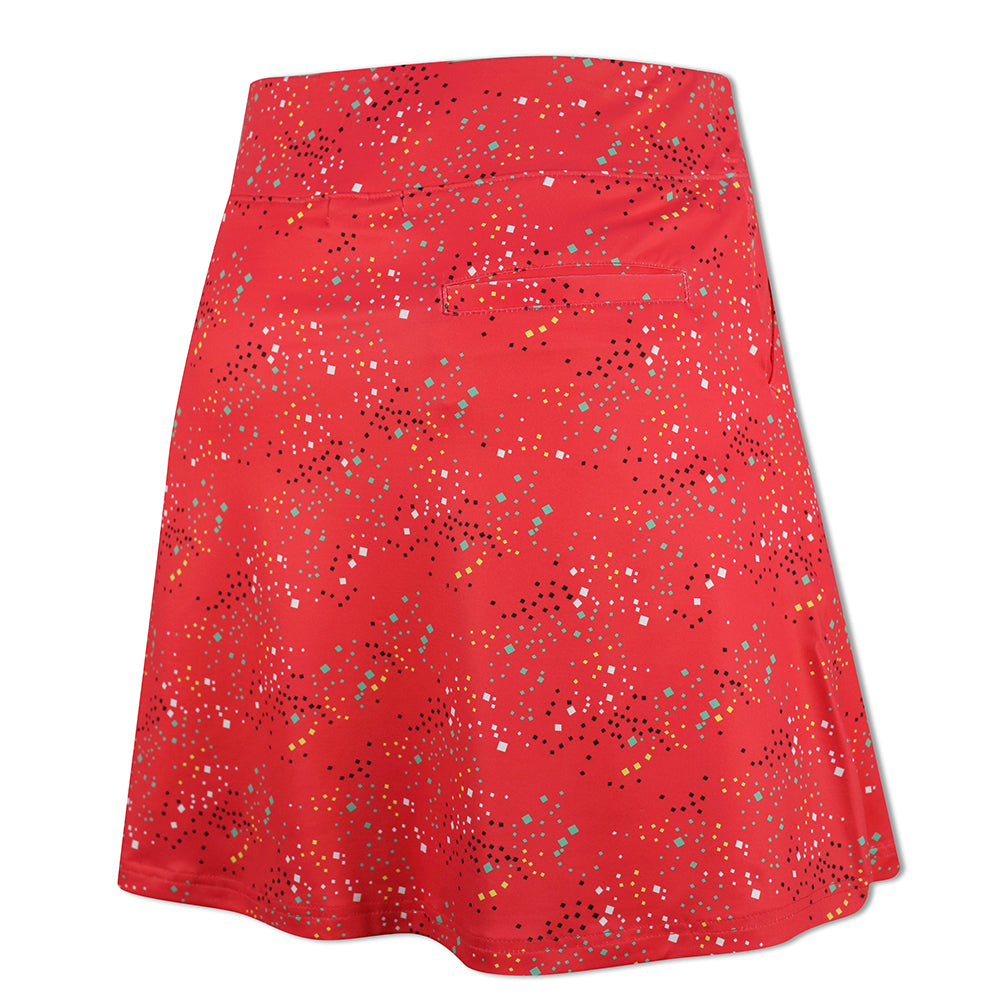 Green Lamb Ladies Flared Jersey Skort with SPF30 in Diamonds Print - Size 8 Only Left