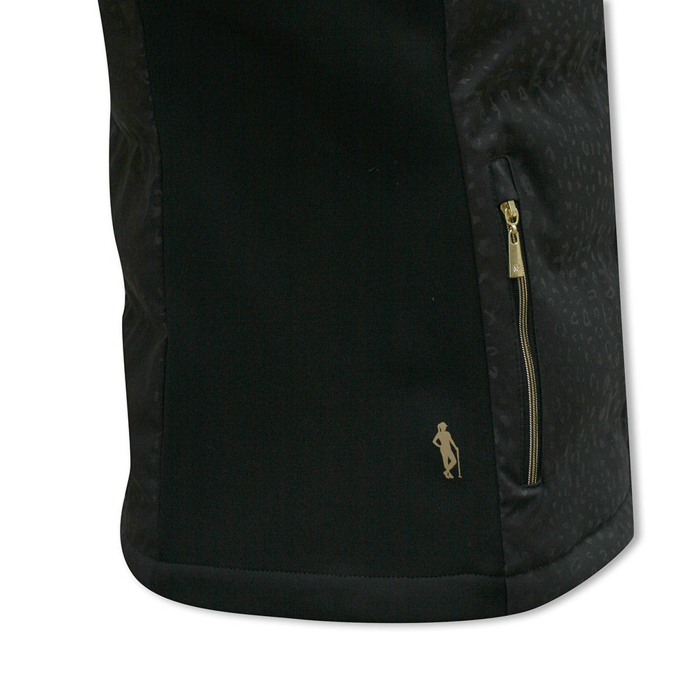 Glenmuir Ladies Water Repellent Padded Gilet in Black Animal Print