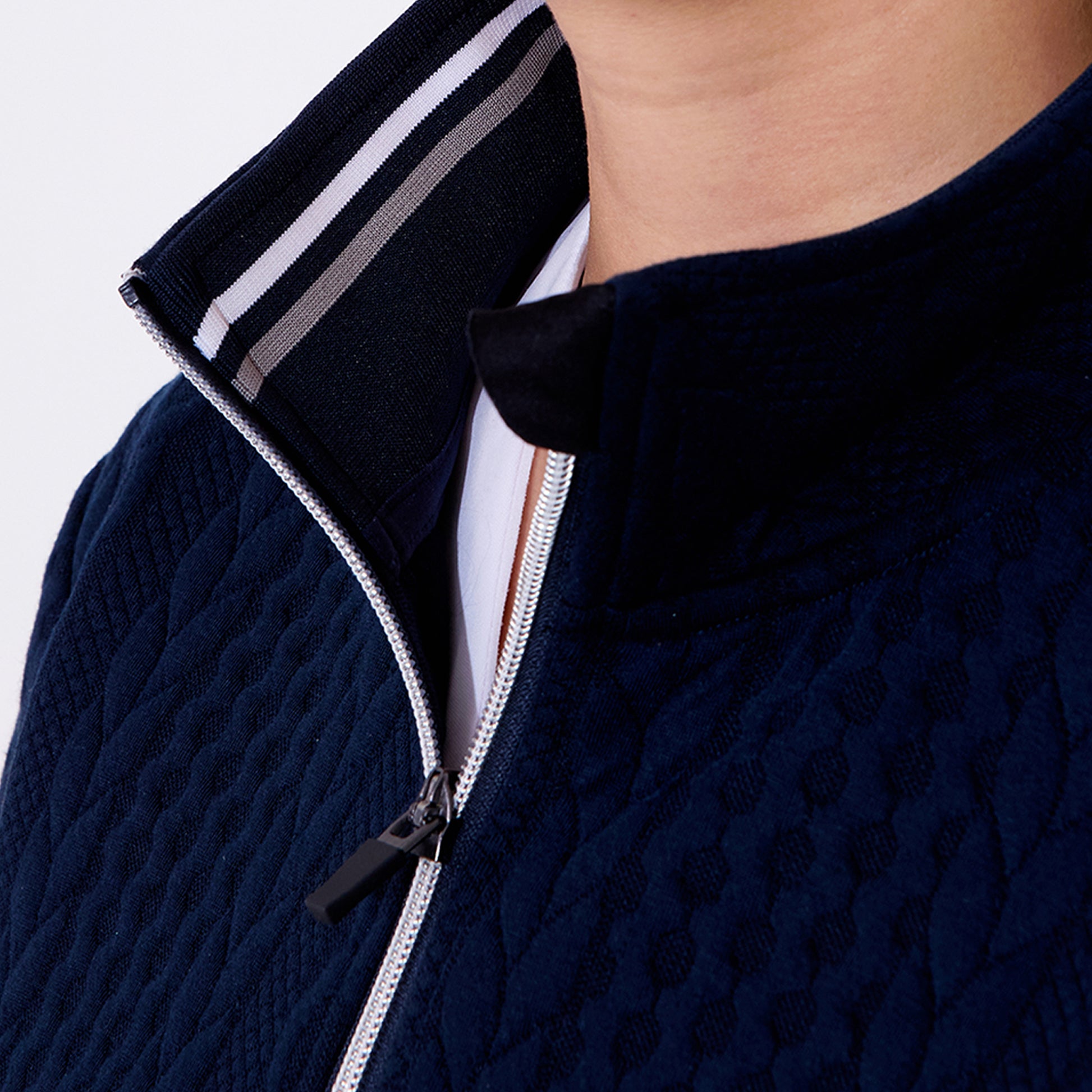 Abacus Ladies Full-Zip Fleece Mid-Layer Jacket in Navy