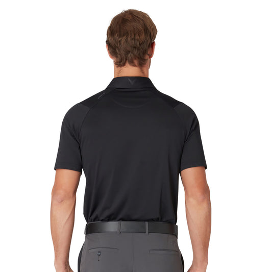 Callaway Mens Short Sleeve Solid Polo in Black