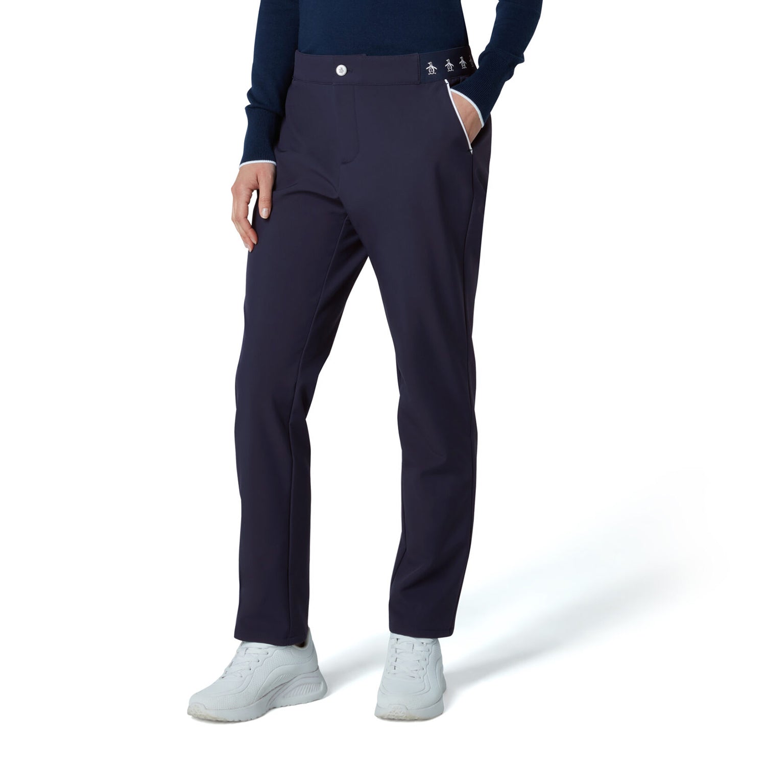 Original Penguin Ladies Fleece Backed Navy Thermal Golf Trousers