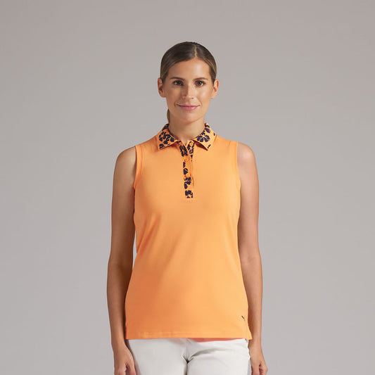 Puma Golf Ladies Cotton Blend Sleeveless Polo - Light, Cool & Designed To Move With You