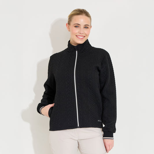 Abacus Ladies Full-Zip Fleece Mid-Layer Jacket  in Black