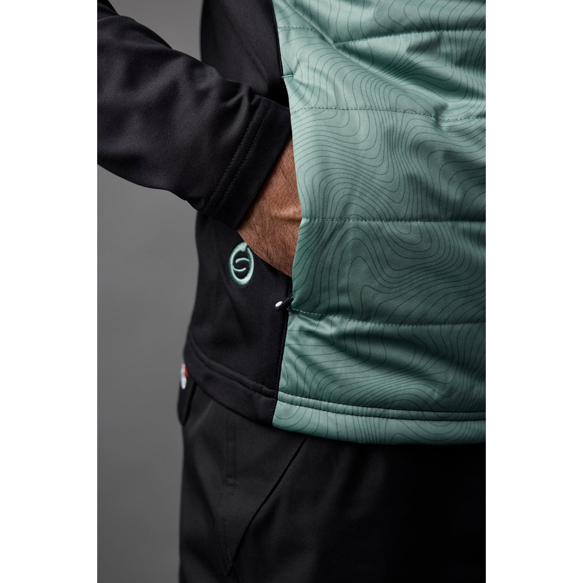 Sunderland Mens Thermal Hooded Hybrid Jacket with Water Repellent Finish