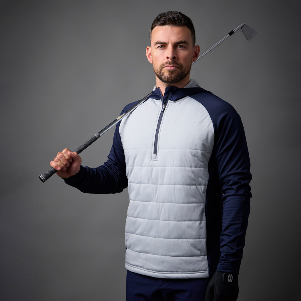 Sunderland Mens Thermal Hooded Hybrid Jacket with Water Repellent Finish