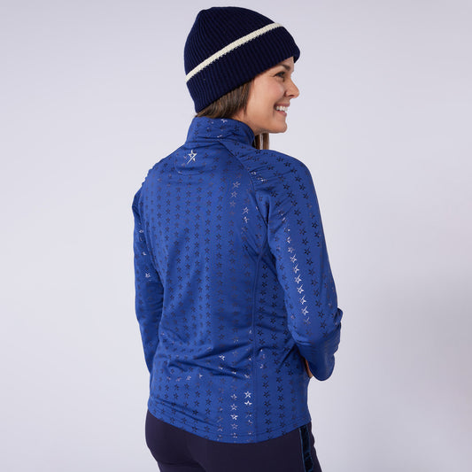 Swing Out Sister Ladies Brushed-Backed Full-Zip Mid Layer with Star Print