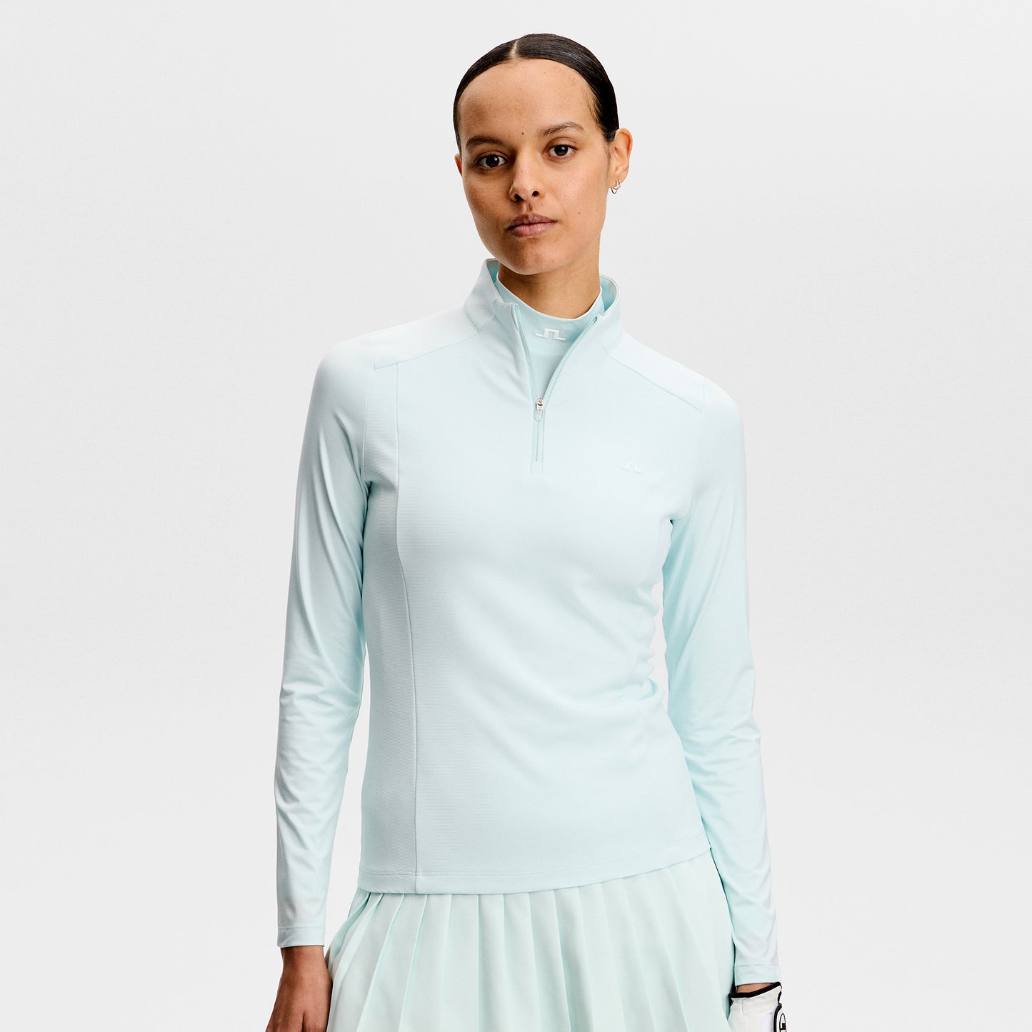 J.Lindeberg Ladies 1/4 Zip Mid-Layer - Lightweight Warmth for Active Days