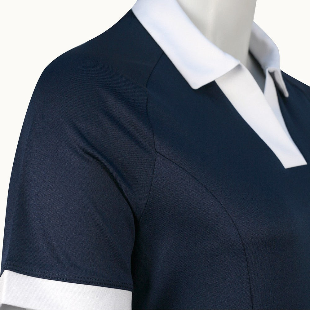 Callaway Ladies Short Sleeve Colour Block Polo Shirt in Peacoat