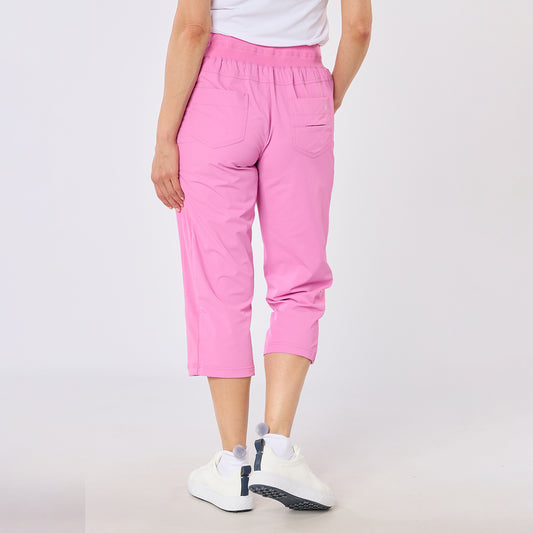 Swing Out Sister Ladies Pull-On Capris - Stretch Woven Comfort for Effortless Movement
