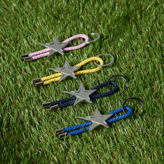 Swing Out Sister Ladies Keyring Charm with Silver Star in Navy