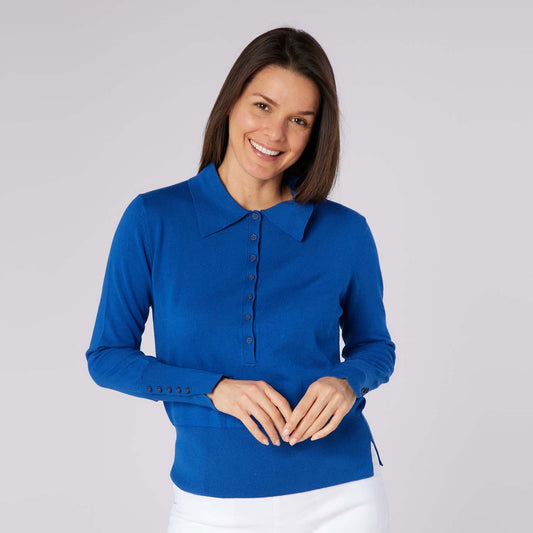 Swing Out Sister Ladies Sophisticated Knit with Elegant Button Detail