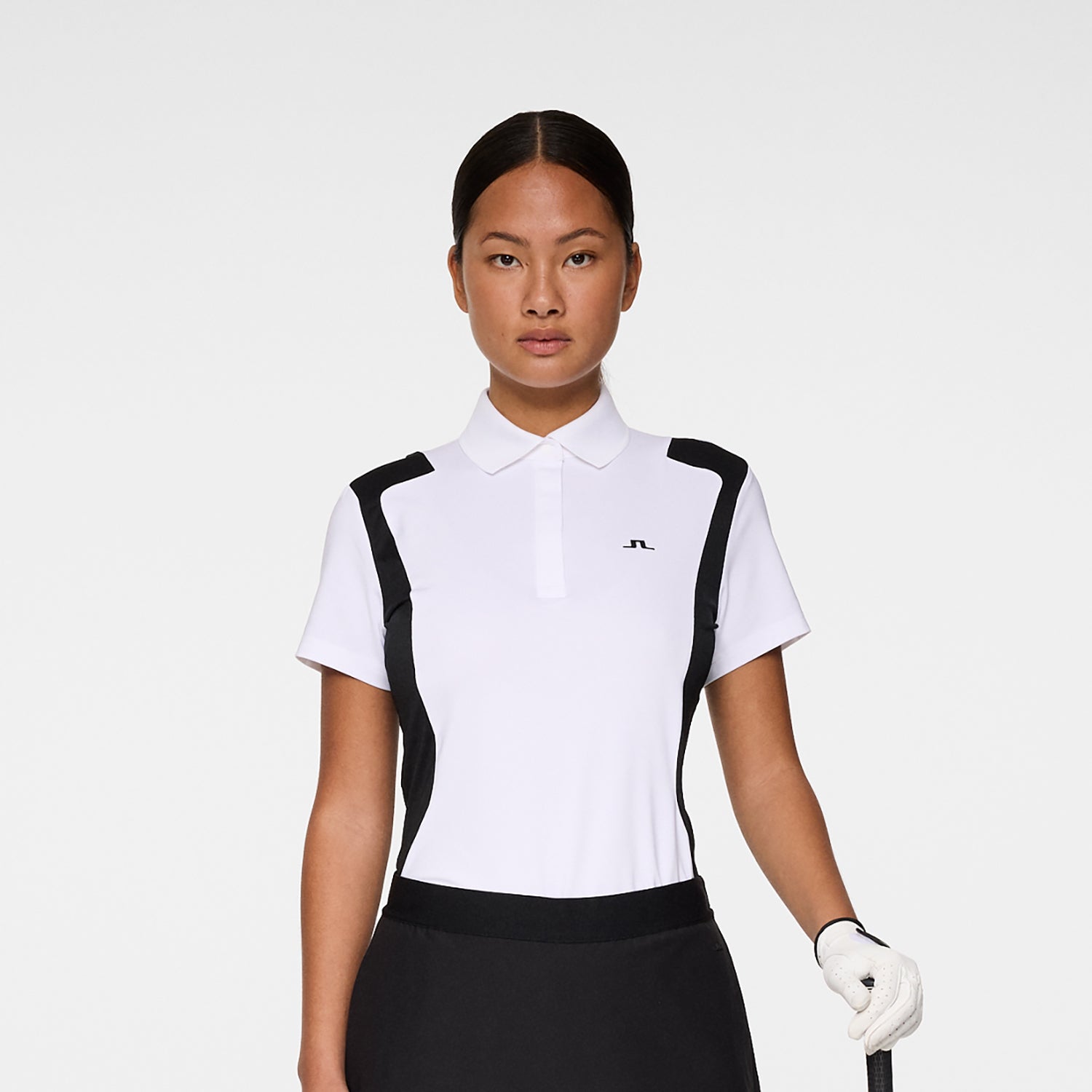 J.Lindeberg Ladies Polo with Shaped Contrast Panels