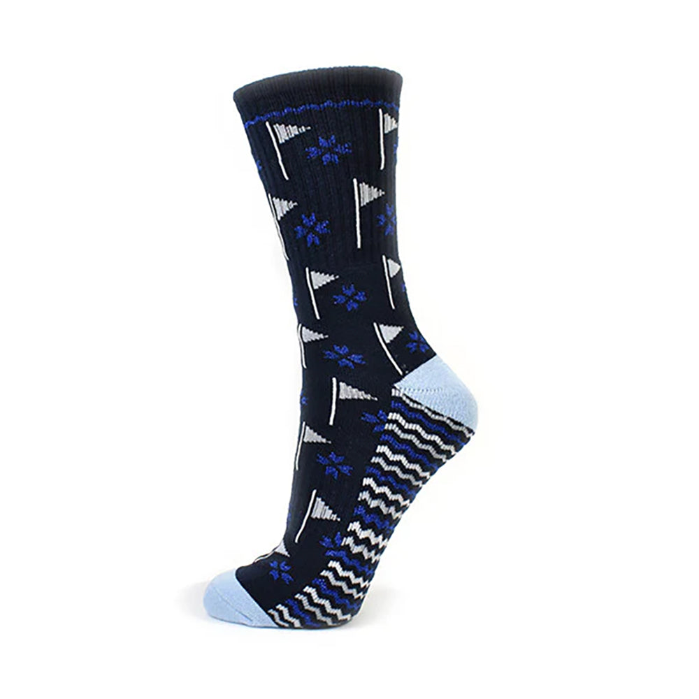 Surpizeshop Ladies Navy Crew Golf Flag Socks