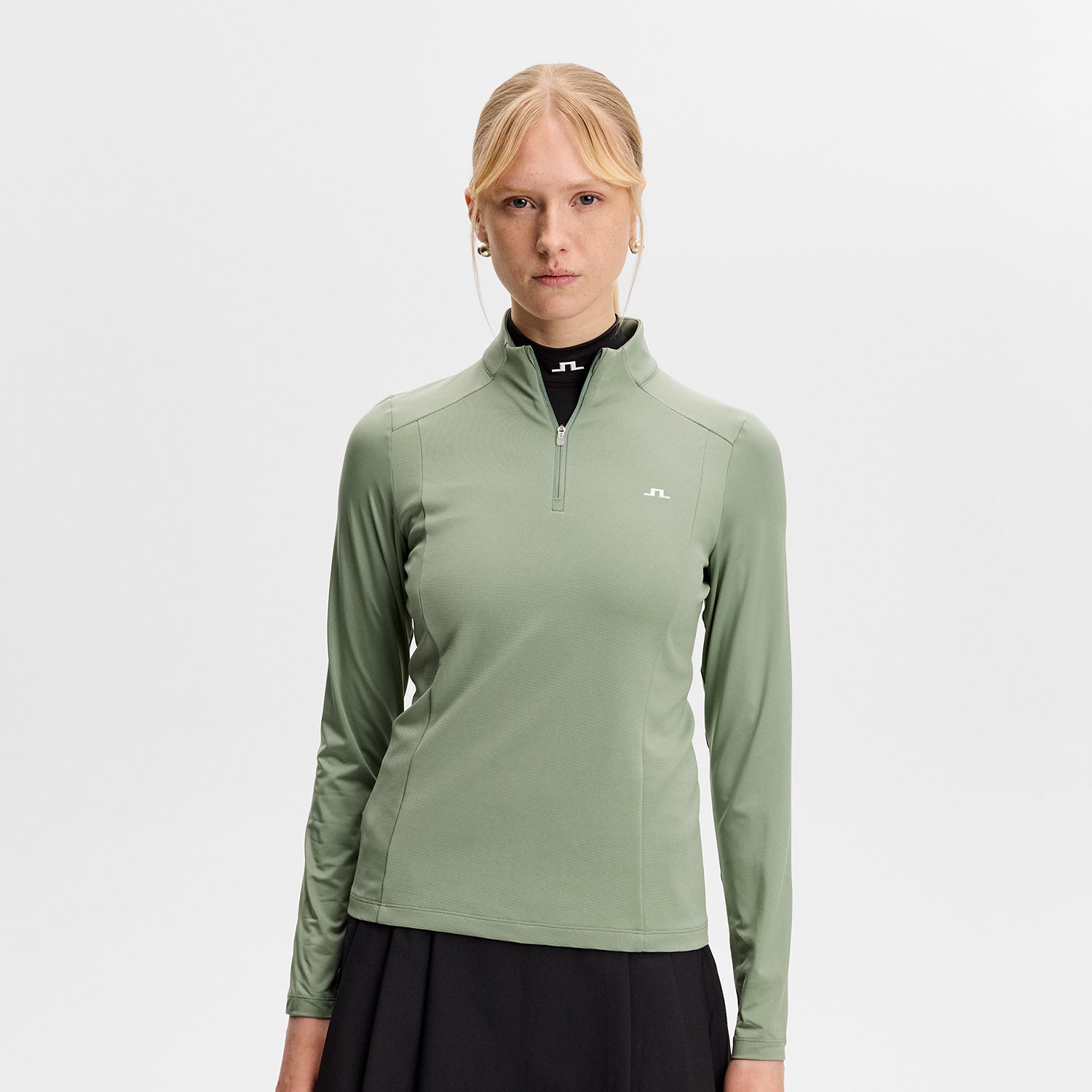 J.Lindeberg Ladies 1/4 Zip Mid-Layer - Lightweight Warmth for Active Days