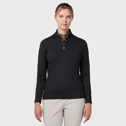 Callaway Ladies Soft-Stretch Long Sleeve Black Golf Top 