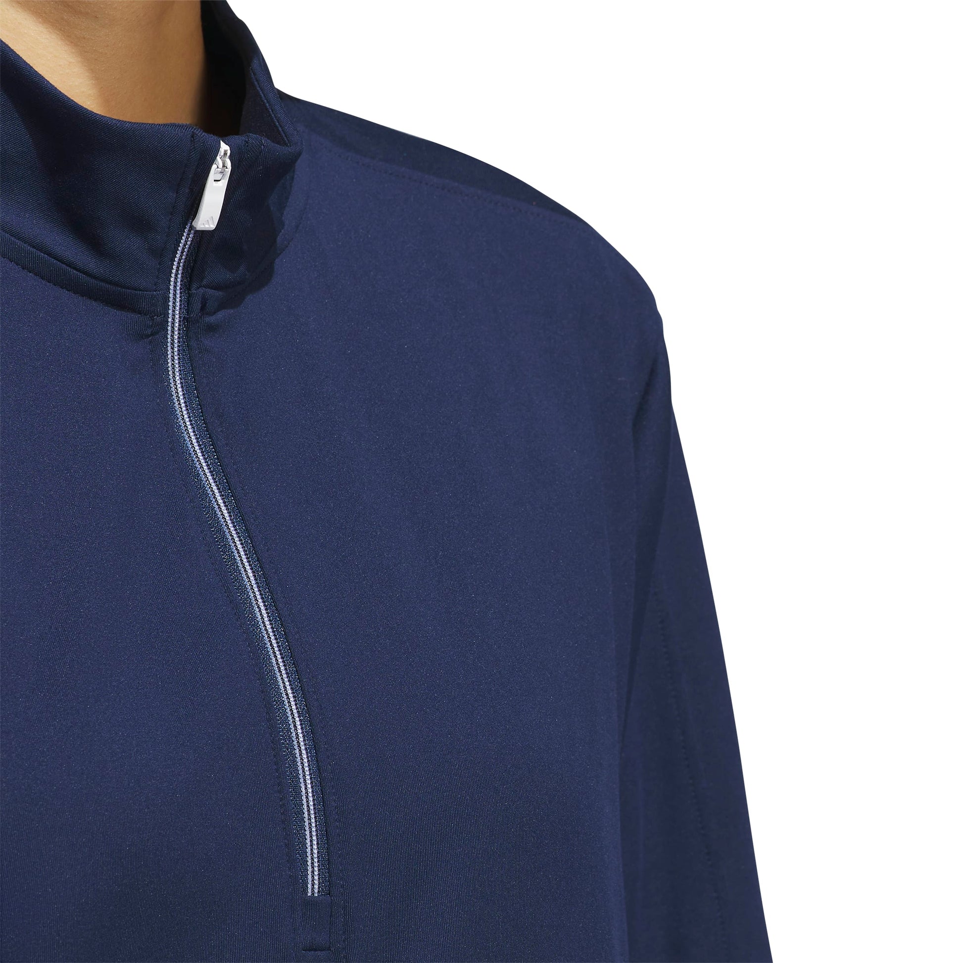 adidas Golf Women's Navy Layering Zip-Neck Top - Soft & Stretchy Comfort for Every Swing