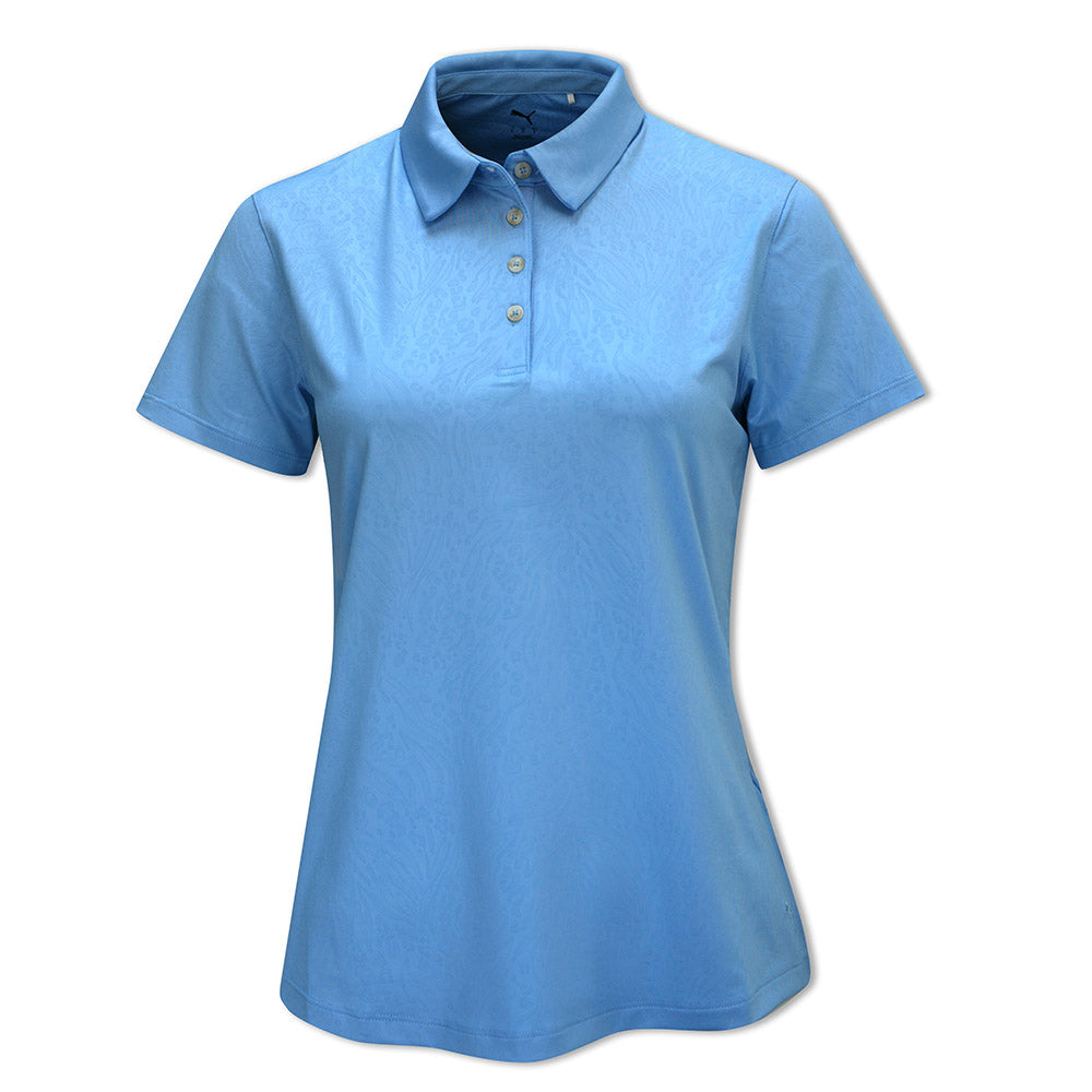 Puma Golf Ladies Debossed Animal Print Short Sleeve Polo